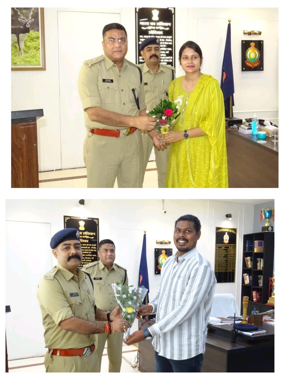 सूबेदार/उप निरीक्षक/प्लाटून कमांडर के पद पर चयनित 12 अभ्यर्थियों से मिले पुलिस अधीक्षक