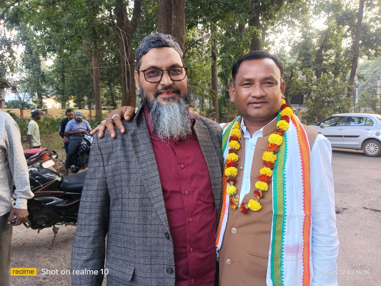 कांग्रेस जिला अध्यक्ष सुखचंद बेसरा को जिला महामंत्री सैय्यद चिराग अली ने दी बधाई