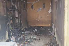 चाय दुकान में असामाजिक तत्वों ने लगाईं आग,व्यापारियों में दहशत का माहौल  