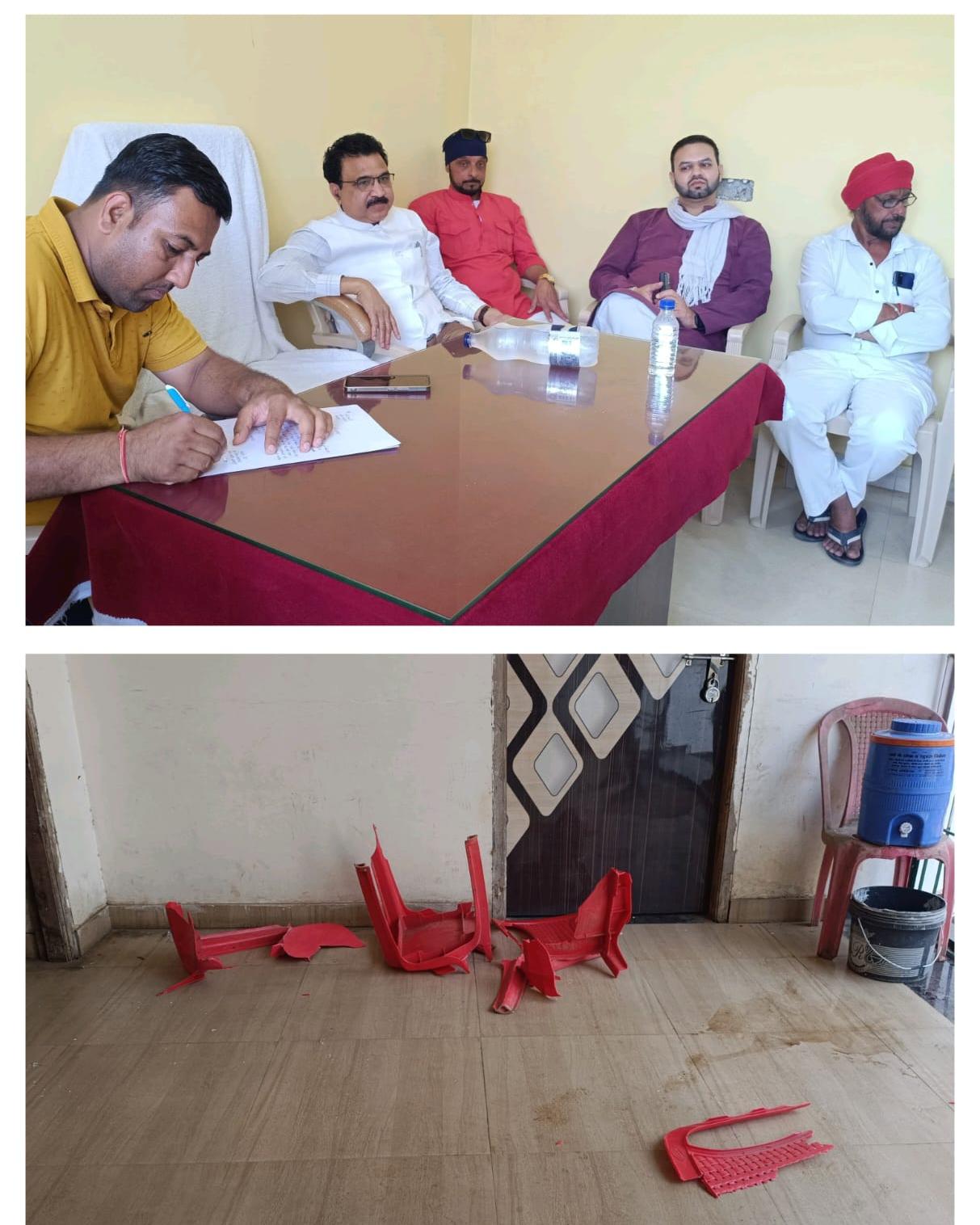 कांग्रेस भवन बना रणभूमि! दो नेताओं में जमकर मारपीट, कुर्सियां-गिलास तोड़े
