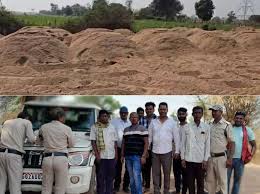 कलेक्टर के निर्देश पर कार्रवाई,70 ट्रैक्टर अवैध रेत जब्त