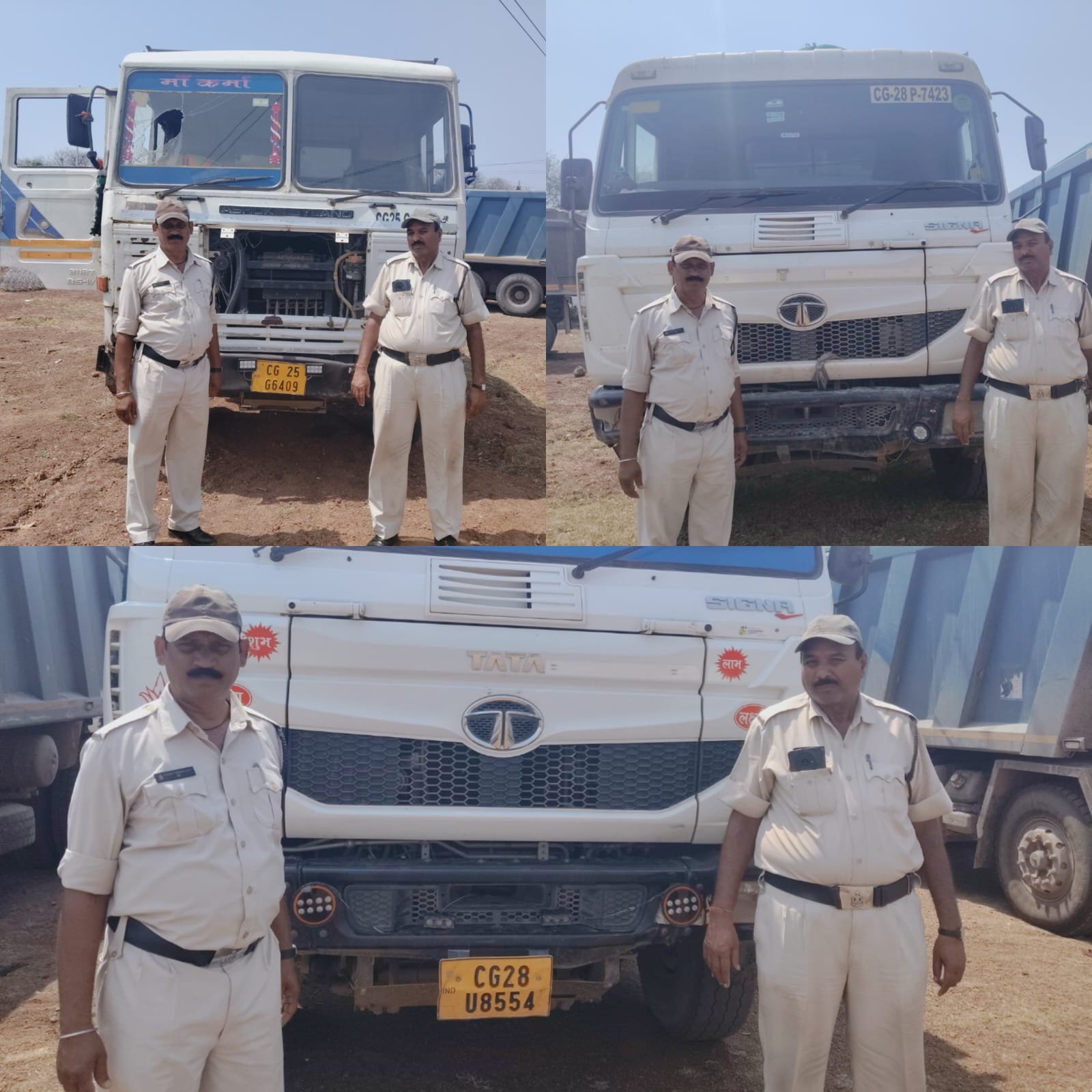 अवैध खनिज परिवहन पर प्रशासन की सख्त कार्रवाई:रेत एवं चूनापत्थर से भरे 03 हाईवा वाहन जप्त, एक लाख से अधिक अर्थदण्ड की होगी वसूली
