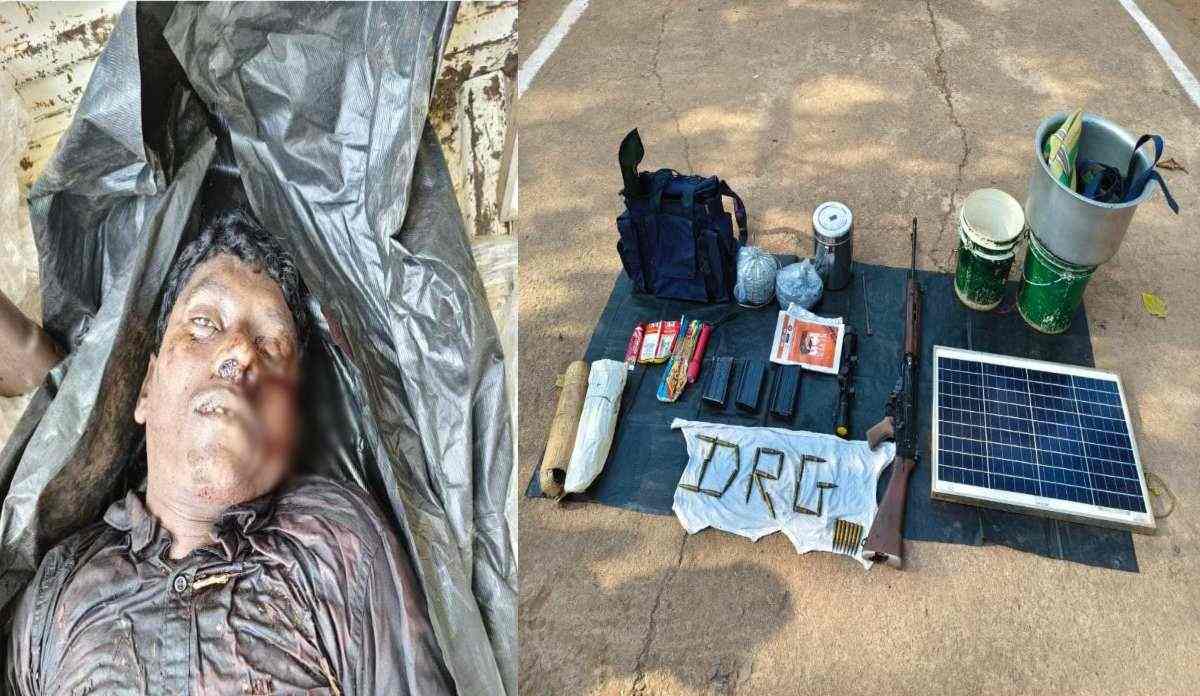 जवानों ने मुठभेड़ में एक वर्दीधारी नक्सली को किया ढेर