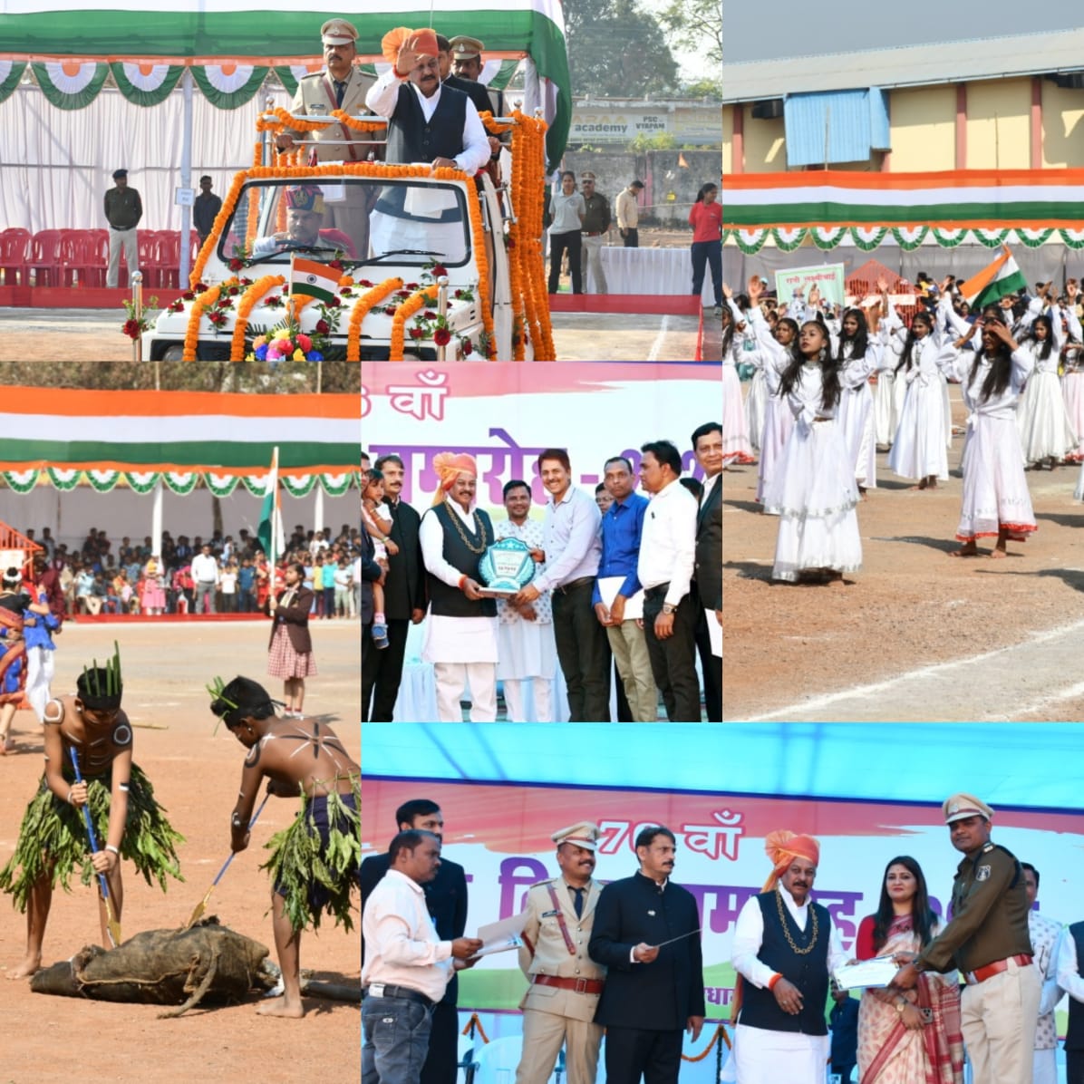 दुर्ग सांसद विजय बघेल ने कवर्धा के मुख्य समारोह में तिरंगा ध्वज फहराया और जनता को मुख्यमंत्री का संदेश का वाचन किया
