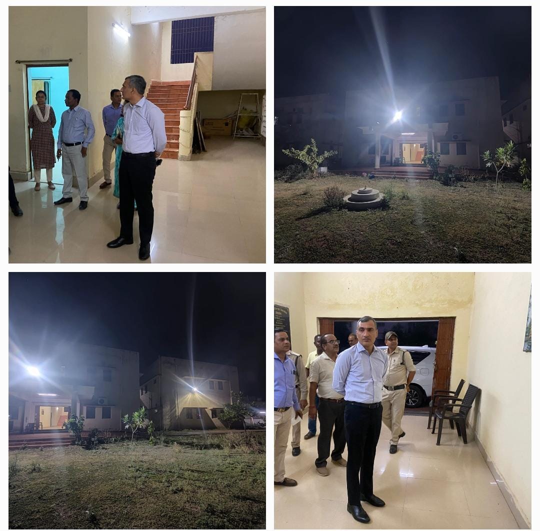  कलेक्टर शर्मा ने किया ट्रांजिट हॉस्टल का निरीक्षण,बिजली, पानी, सफ़ाई का अवलोकन किया।सुरक्षा  व्यवस्था एवं गार्ड की जानकारी ली