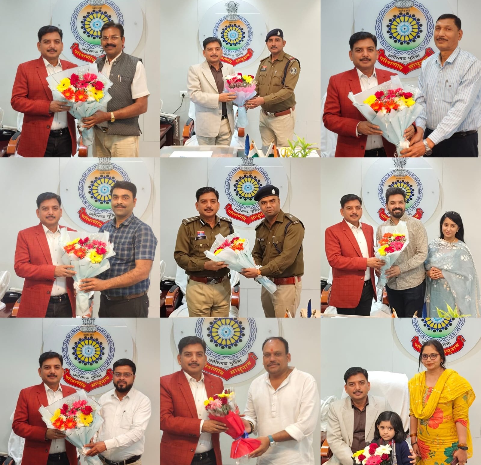 एसएसपी रामकृष्ण साहू (IPS) के DIG पद पर पदोन्नति पर जिले के अधिकारी एवं जवानों व मीडिया, जनप्रतिनिधियों ने पुष्पगुच्छ भेंट कर दी हार्दिक बधाई एवं शुभकामनाएं