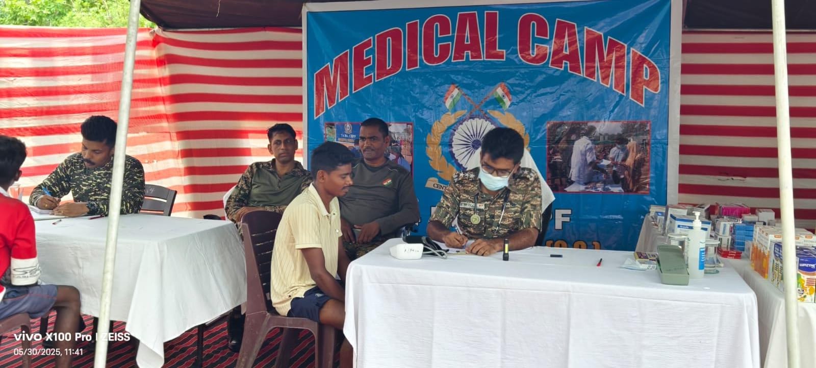 74 वीं वाहिनीं केन्द्रीय रिजर्व पुलिस बल (एफ.ओ.बी.-तुमलपाड) ने किया चिकित्सा जाँच शिविर का आयोजन