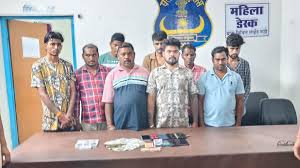 धमतरी में 52 परी के 9 आशिक गिरफ्तार 