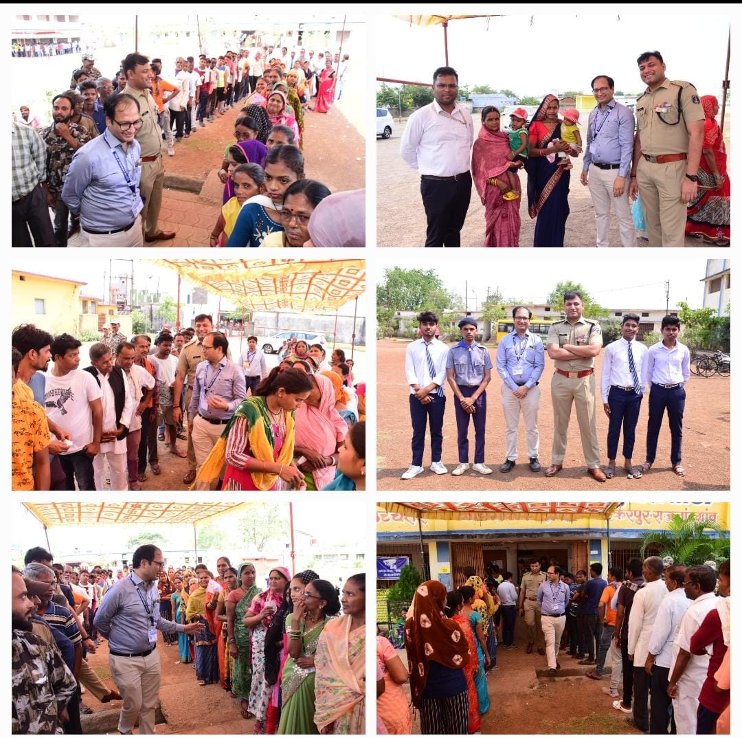 लोकसभा निर्वाचन 2024 :कलेक्टर एवं एसपी ने जिले के विभिन्न मतदान केन्द्र पहुंचकर सुविधा एवं सुरक्षा व्यवस्था के संबंध में ली जानकारी
