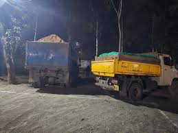  अवैध खनिज परिवहन पर खनिज विभाग की कार्रवाई, चार वाहन जप्त