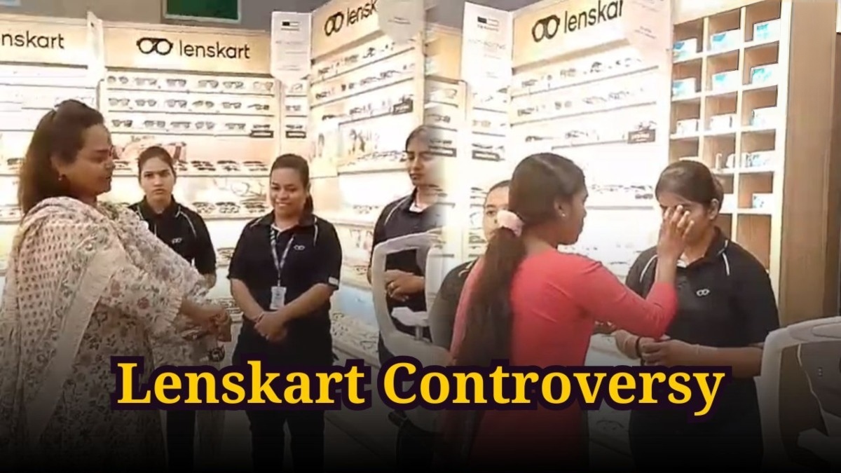 रायपुर में लेंसकार्ट विवाद की एंट्री: शोरूम पहुंचकर नारेबाजी, कर्मचारियों को लगाया टीका