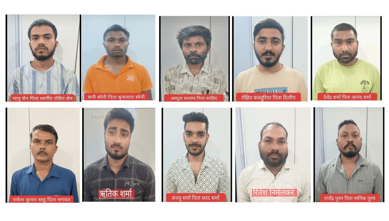साइबर ठगी के लिए बैंक खाता खुलवाने, खातों को ऑपरेट करने में शामिल 10 आरोपी उत्तरप्रदेश, रायपुर से गिरफ्तार 