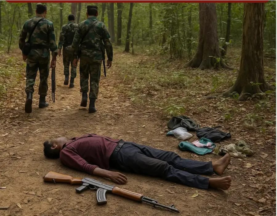 गरियाबंद के जंगलों में बड़ा नक्सली मुठभेड़, वर्दीधारी नक्सली ढेर