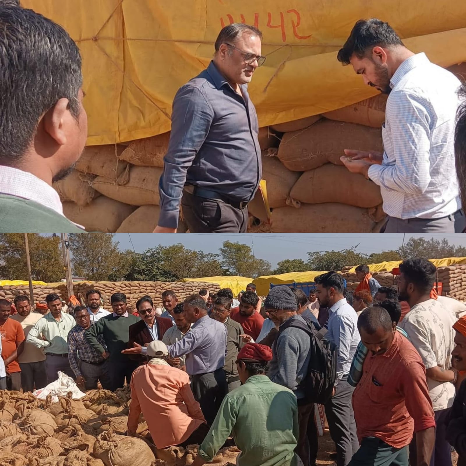 धान उपार्जन केंद्र गाड़ाडीह में बड़ी कार्यवाही, संयुक्त जांच में पुराना एवं अमानक नया धान पाए जाने पर 10 हजार बोरे अस्थायी रूप से जप्त, परिवहन पर रोक