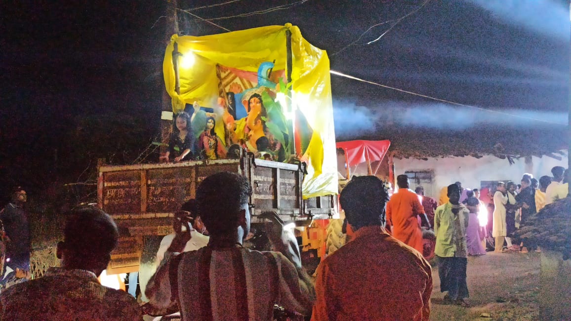 अनंत चतुर्दशी को नगर लखनपुर में प्रतिमा विसर्जन की धूम 