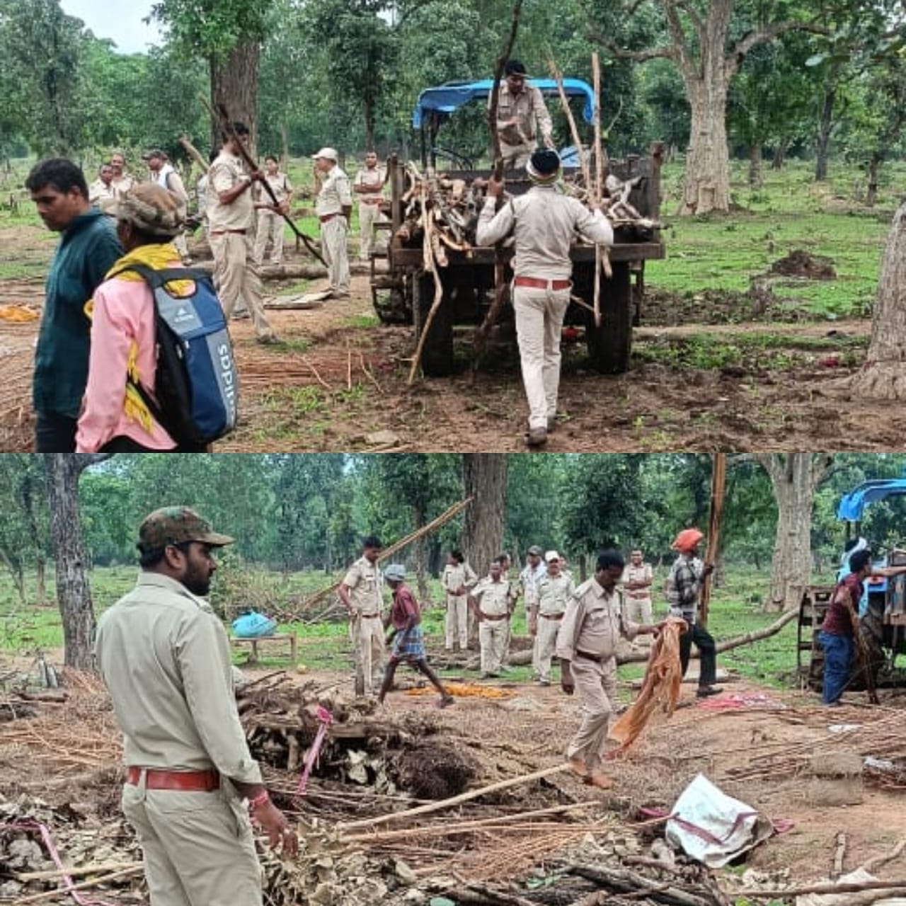 वन विभाग कवर्धा द्वारा अवैध अतिक्रमण के विरूद्ध सफल बेदखली कार्यवाही