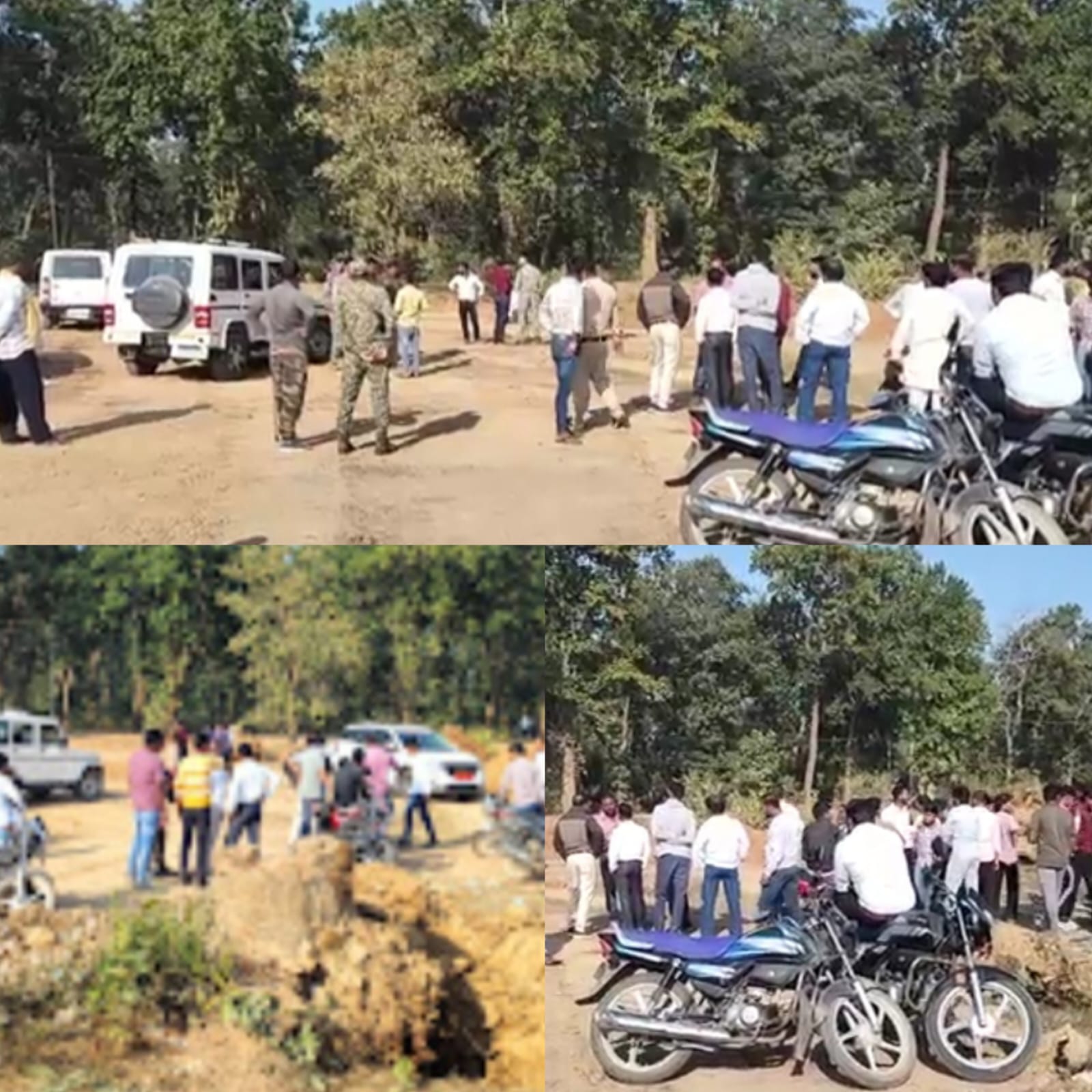 धर्म परिवर्तन के बाद अंतिम संस्कार के लिये हंगामा शव दफनाने को विवाद ,बड़ी संख्या मे पुलिस प्रशासन मौके पर