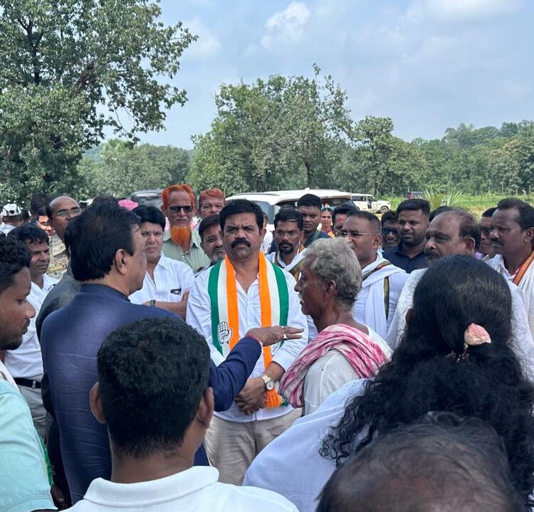 रेत के अवैध उत्खनन और अंतर्राज्यीय परिवहन पर कांग्रेस जांच दल ने किया धरना प्रदर्शन