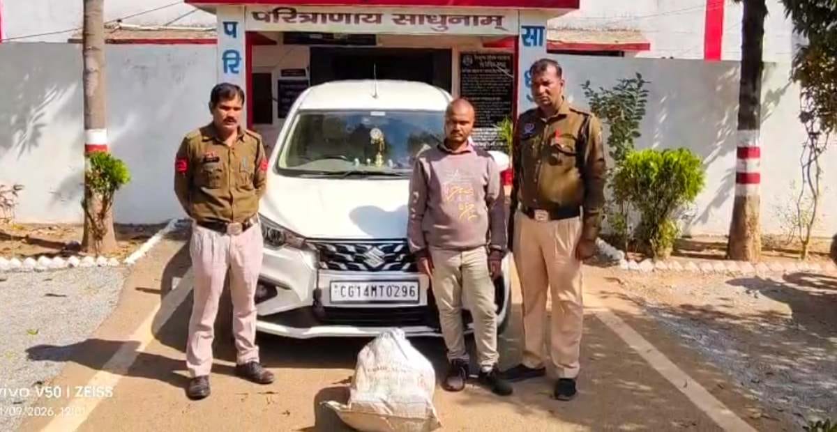 ऊंचे कमाई के लालच में गांजा तस्कर करते हुए बगीचा निवासी कार सहित चढ़ा सरिया पुलिस के हत्थे