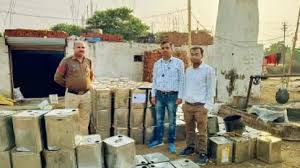 खाद्य एवं औषधि प्रशासन विभाग की बड़ी कार्यवाही,मिलावटी गुड़ और 310 क्विंटल स्टोन पावडर बरामद