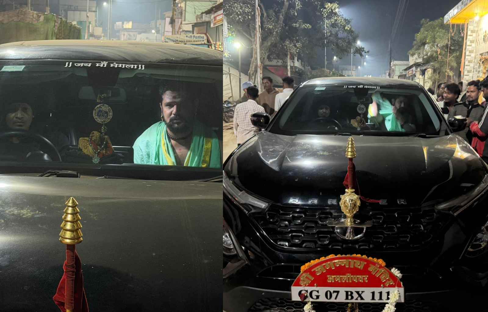 कथावाचक आचार्य युवराज पांडे सड़क हादसे में बाल-बाल बचे, ट्रक की टक्कर से कार का पिछला हिस्सा क्षतिग्रस्त