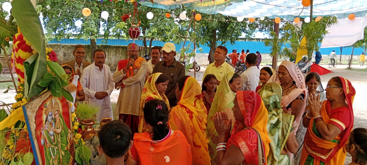 गौरी नगर वार्ड में हो रहा श्री रामधुनि का भव्य आयोजन
