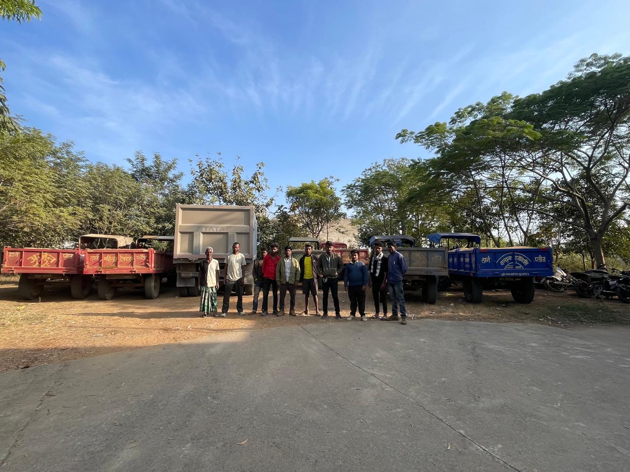 खनिज विभाग की सख्त कार्रवाई जारी: अवैध खनिज परिवहन पर कसा शिकंजा,11 वाहन जब्त