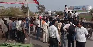 कवर्धा में भारतीय किसान संघ का चक्काजाम,विभिन्न मांगाे काे लेकर 