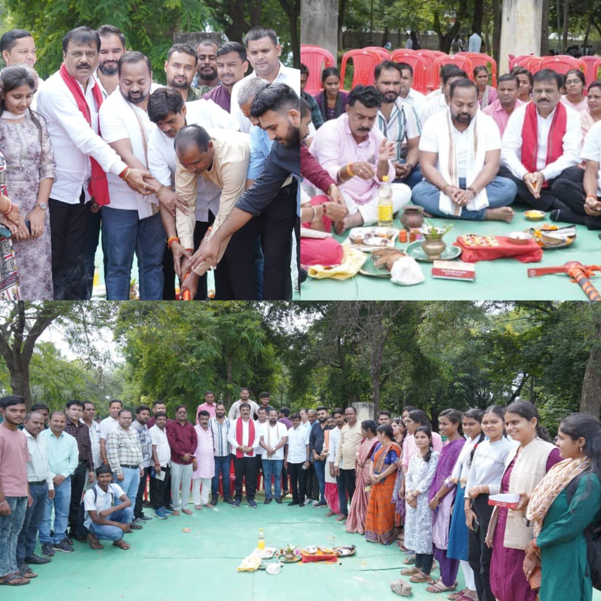 नालंदा परिसर (सेंट्रल लाइब्रेरी-सह-रीडिंग जोन) का विधायक दीपेश साहू ने किया भूमिपूजन
