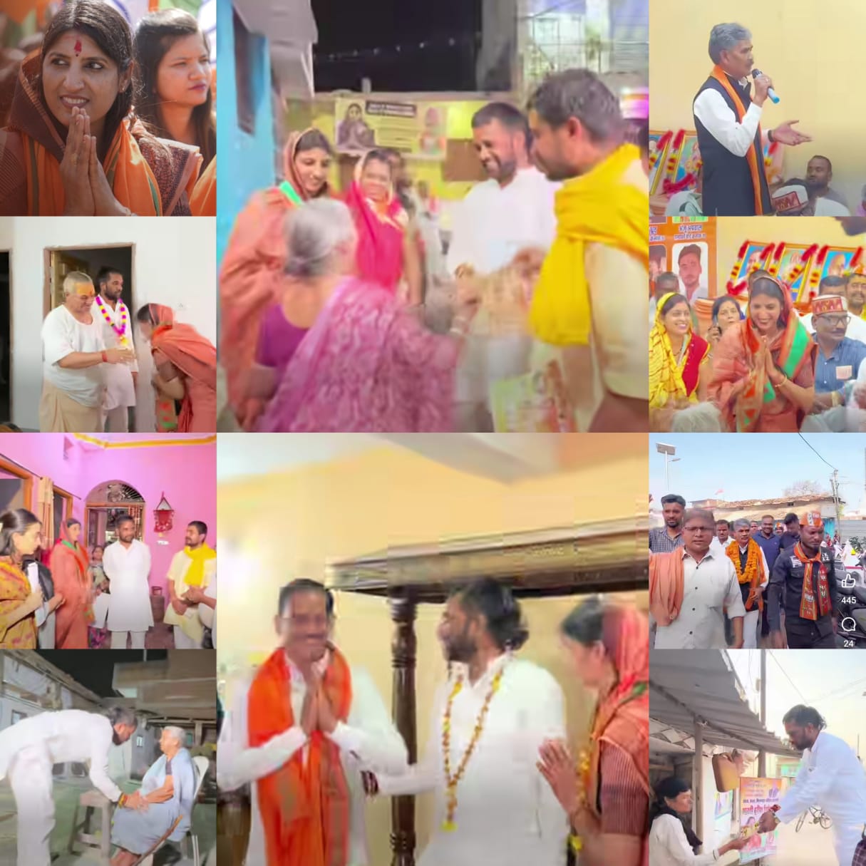 जय भाजपा तय भाजपा के नारे से थानखम्हरिया में गूंजा भाजपा नगर पंचायतअध्यक्ष प्रत्याशी का प्रचार