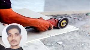 टाइल्स कटिंग के दौरान मशीन से मिस्त्री की गर्दन कटी, मौके पर ही मौत