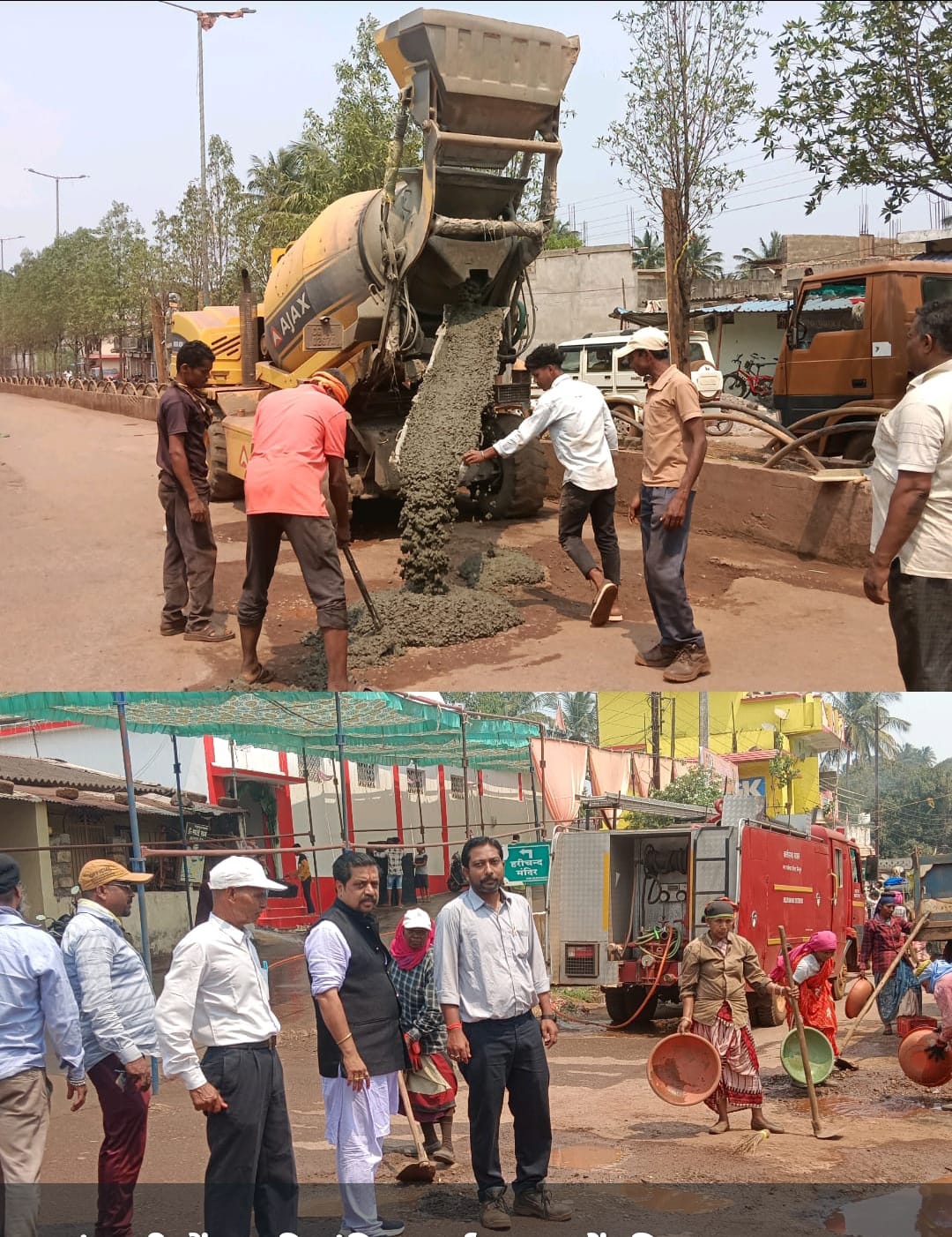 राहत की राह: बंगाली कैंप हरि मंदिर मार्ग के खतरनाक गड्ढे खत्म, एनएमडीसी की त्वरित पहल से सड़क हुई समतल