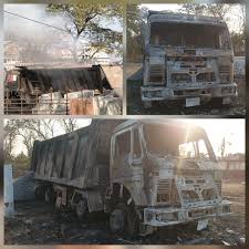 अटल यूनिवर्सिटी में मौत को खुला न्योता: 11 केवी लाइन से टकराया हाईवा, आग में झुलसा ड्राइवर