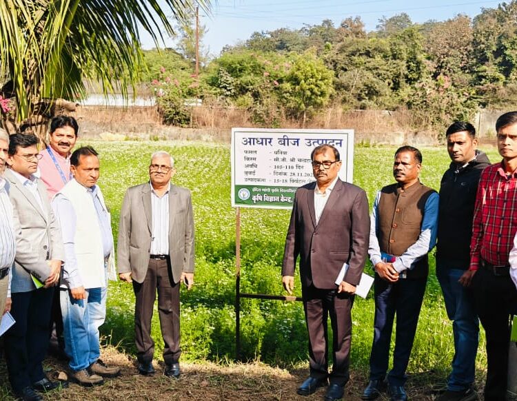 नाबार्ड की टीम ने कृषि विज्ञान केन्द्र रायगढ़ का किया भ्रमण,मसाला फसलों, उन्नत बीज उत्पादन व जलवायु अनुकूल तकनीकों का लिया जायजा