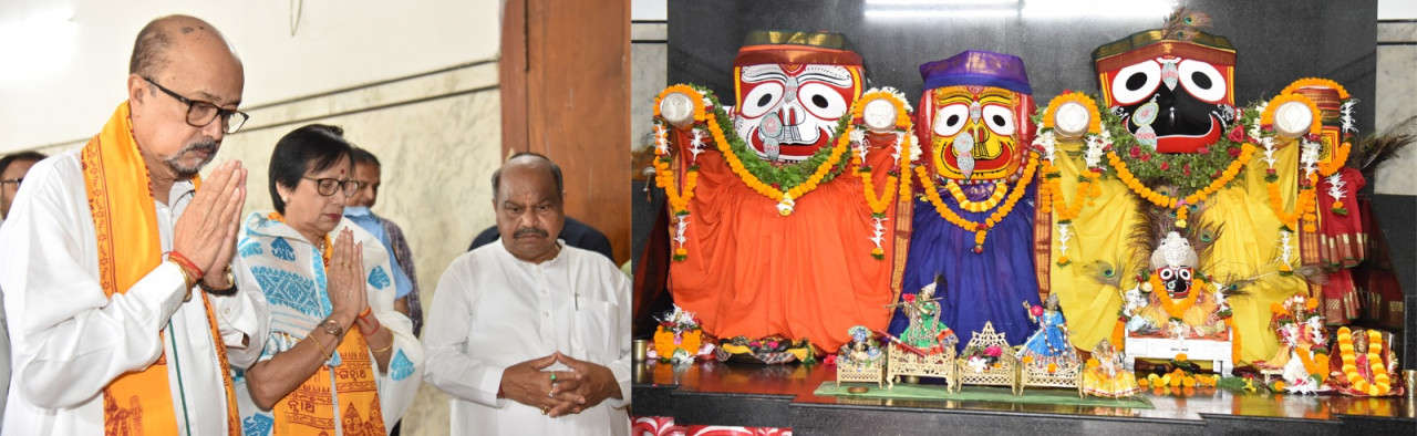राज्यपाल रमेन डेका ने किए महाप्रभु जगन्नाथ भगवान के दर्शन