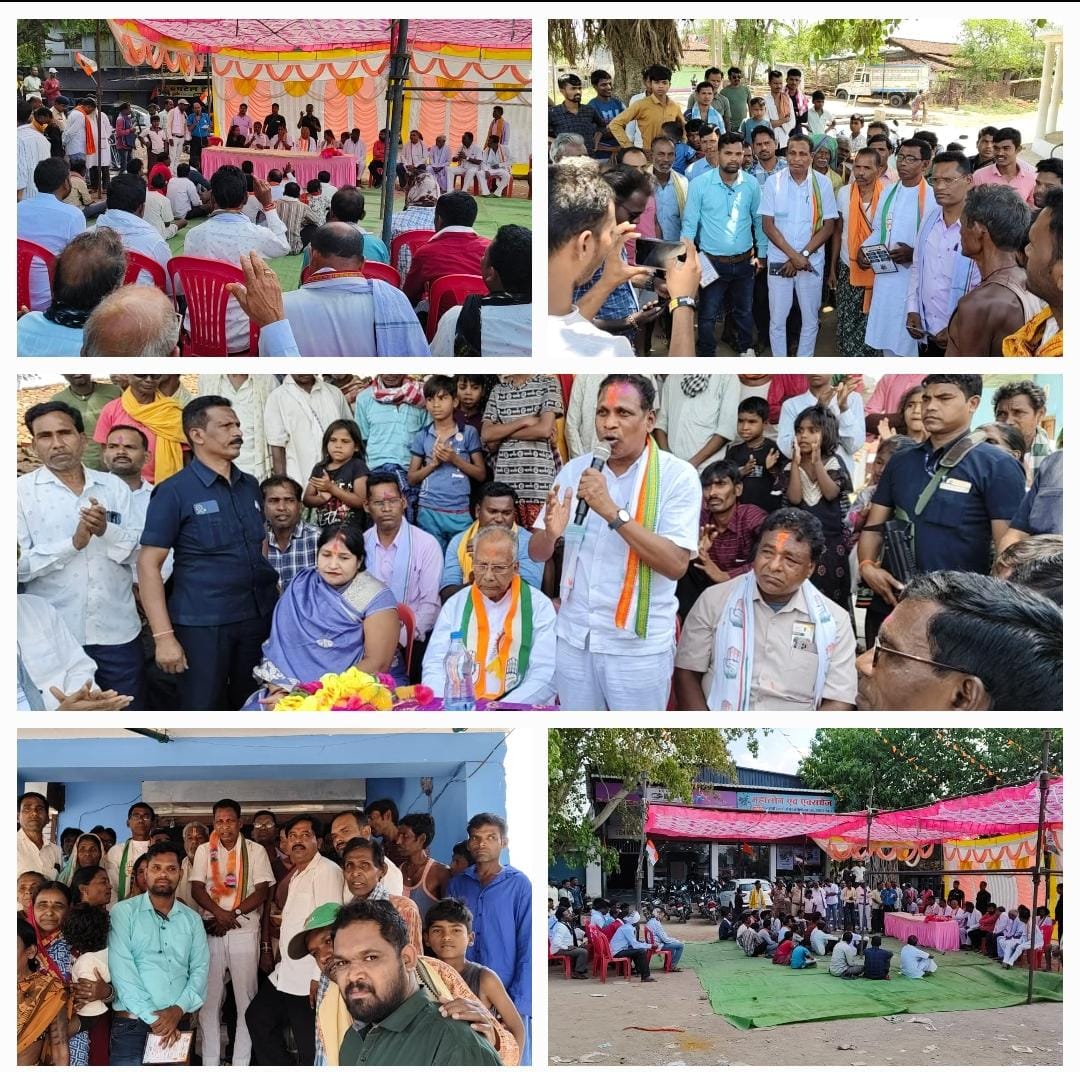 कांग्रेस सांसद प्रत्याशी का देवभोग क्षेत्र के कई गांवों में जनसंपर्क दौरा क्षेत्रीय विधायक रहे साथ 