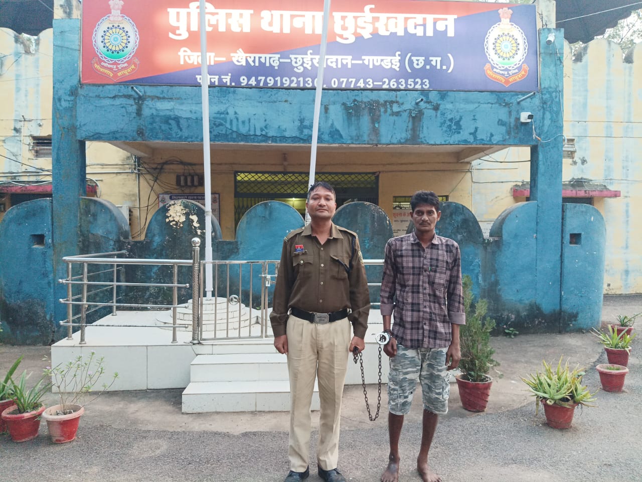 गांजा पीते युवक को पुलिस ने पकड़ा, न्यायालय में पेश