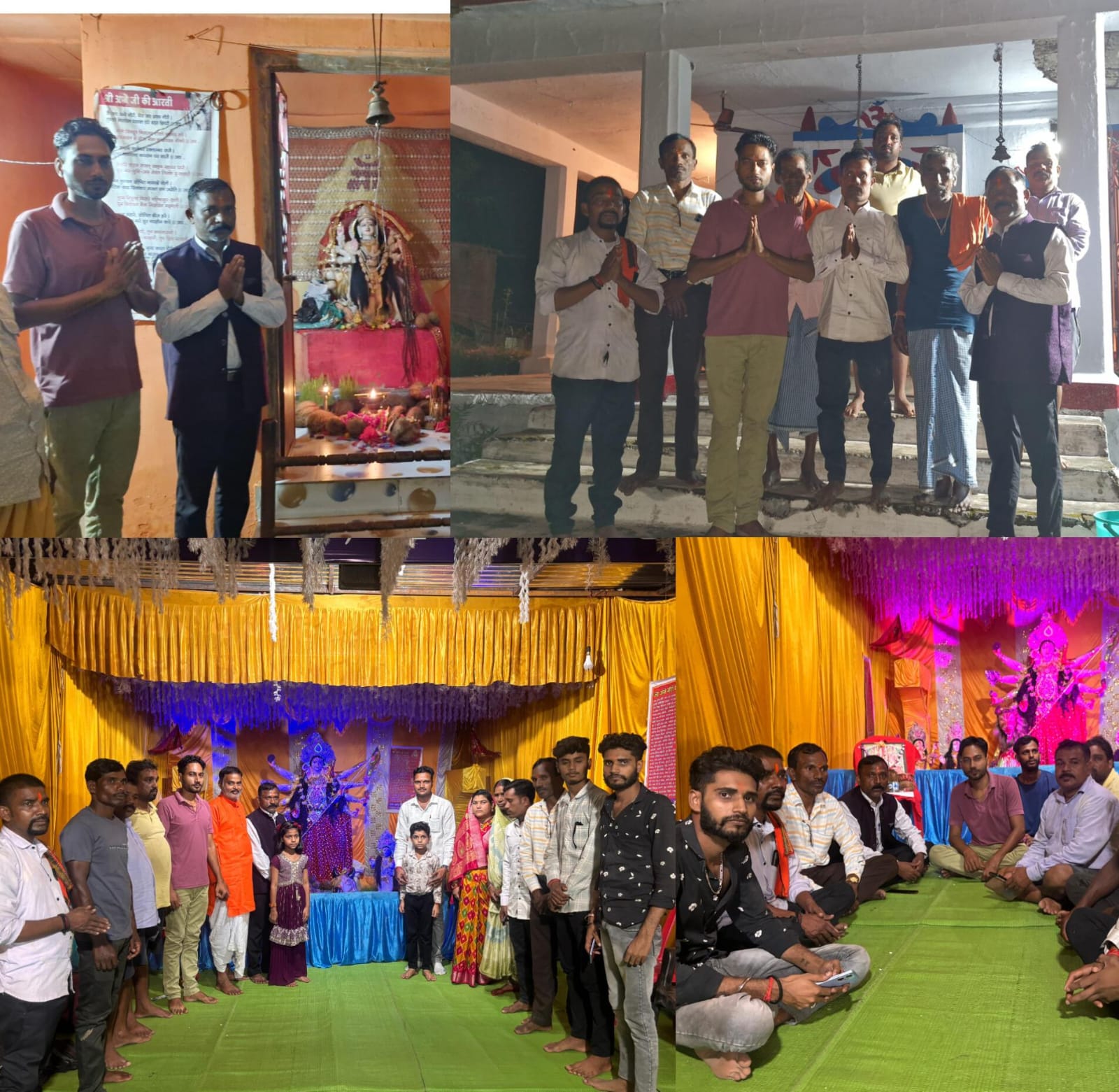 जिला पंचायत सदस्य विभिन्न दुर्गा पंडाल में पहुंचे