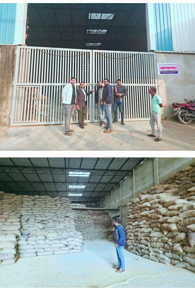 "कटस्म मिलिंग कार्य में लापरवाही बिल्हा विकासखण्ड के ग्राम केसला मे 06.86 करोड़ का धान जप्त एवं वाहन सहित राईस मिल हुआ सील"