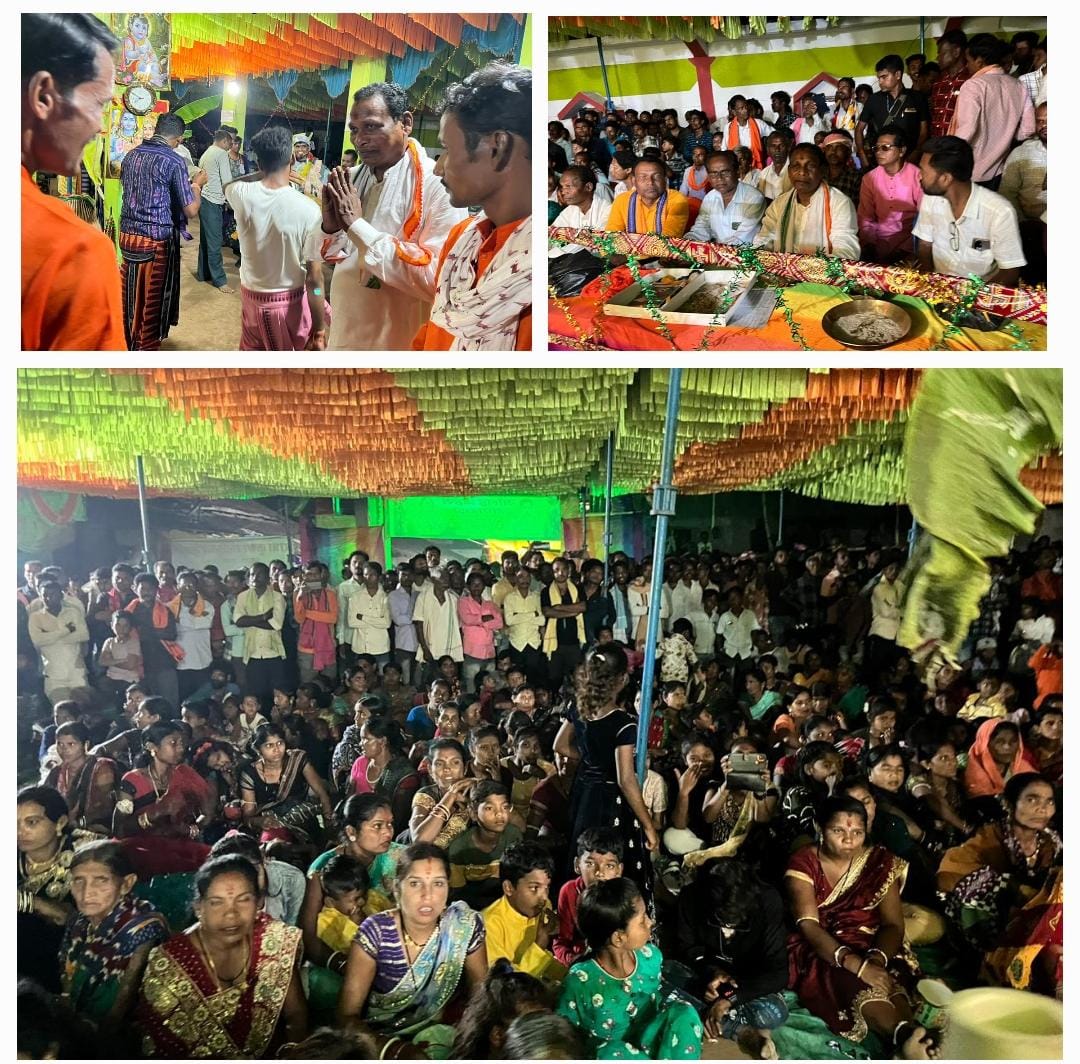 विधायक जनक ध्रुव सोलह प्रहरी कार्यक्रम में शामिल होने पहुंचे माड़ागांव 