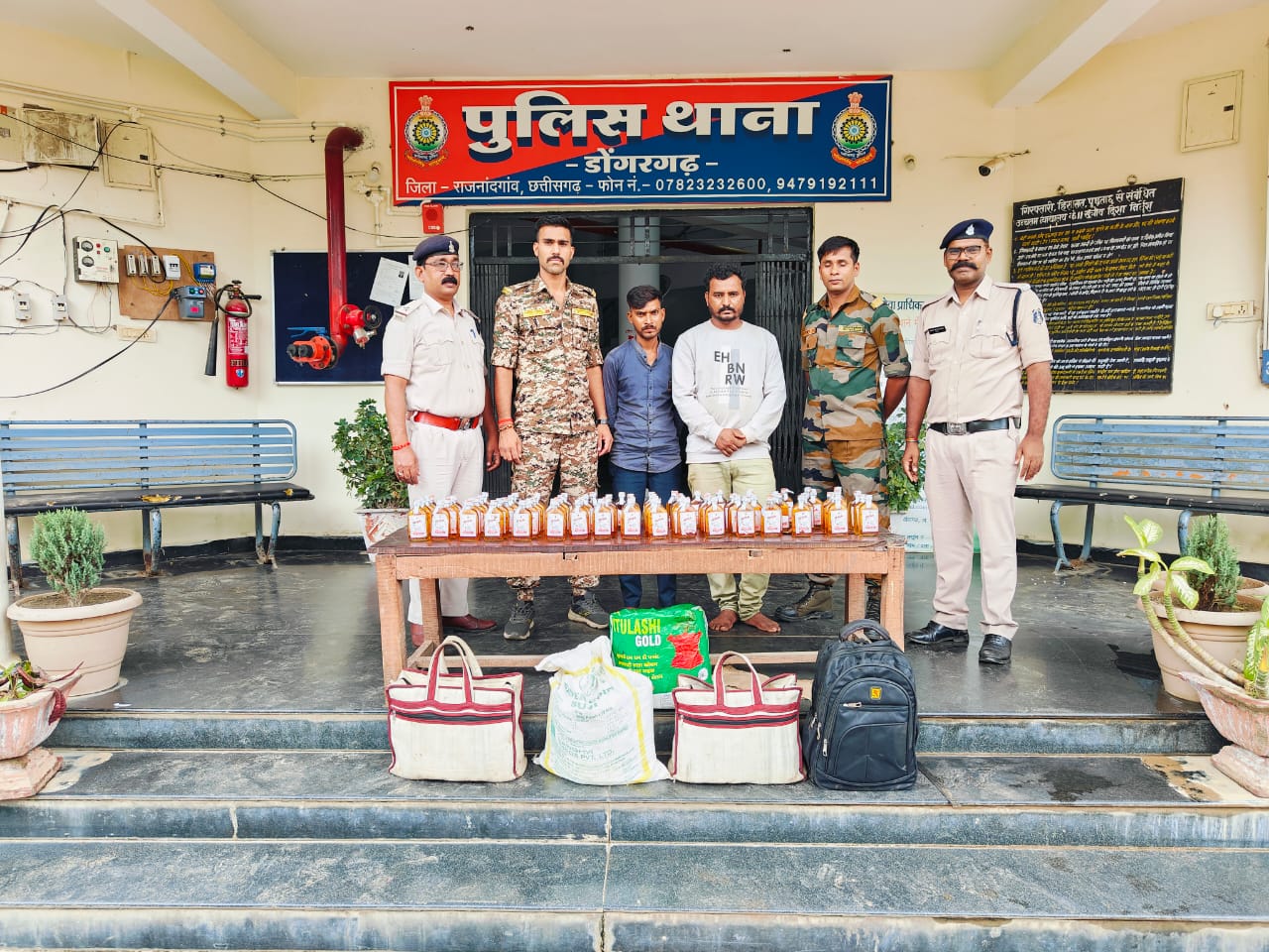 डोंगरगढ़ पुलिस ने की छत्तीसगढ़ राज्य में नान ड्यूटी पेड शराब जप्त