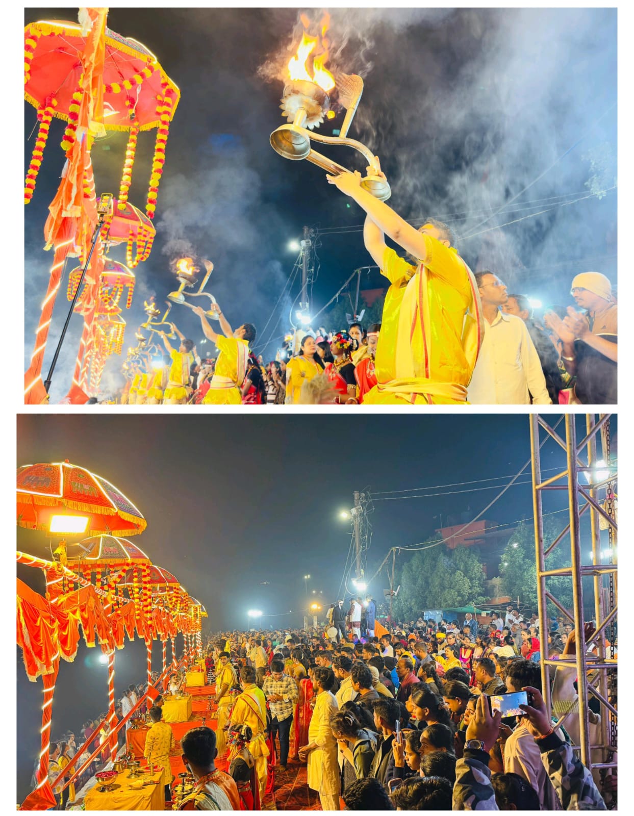 मकर संक्रांति के पावन अवसर पर हटकेश्वर महादेव एवं माँ खारुन गंगा मैया की महाआरती जुटा भक्तजनों का जनसैलाब 