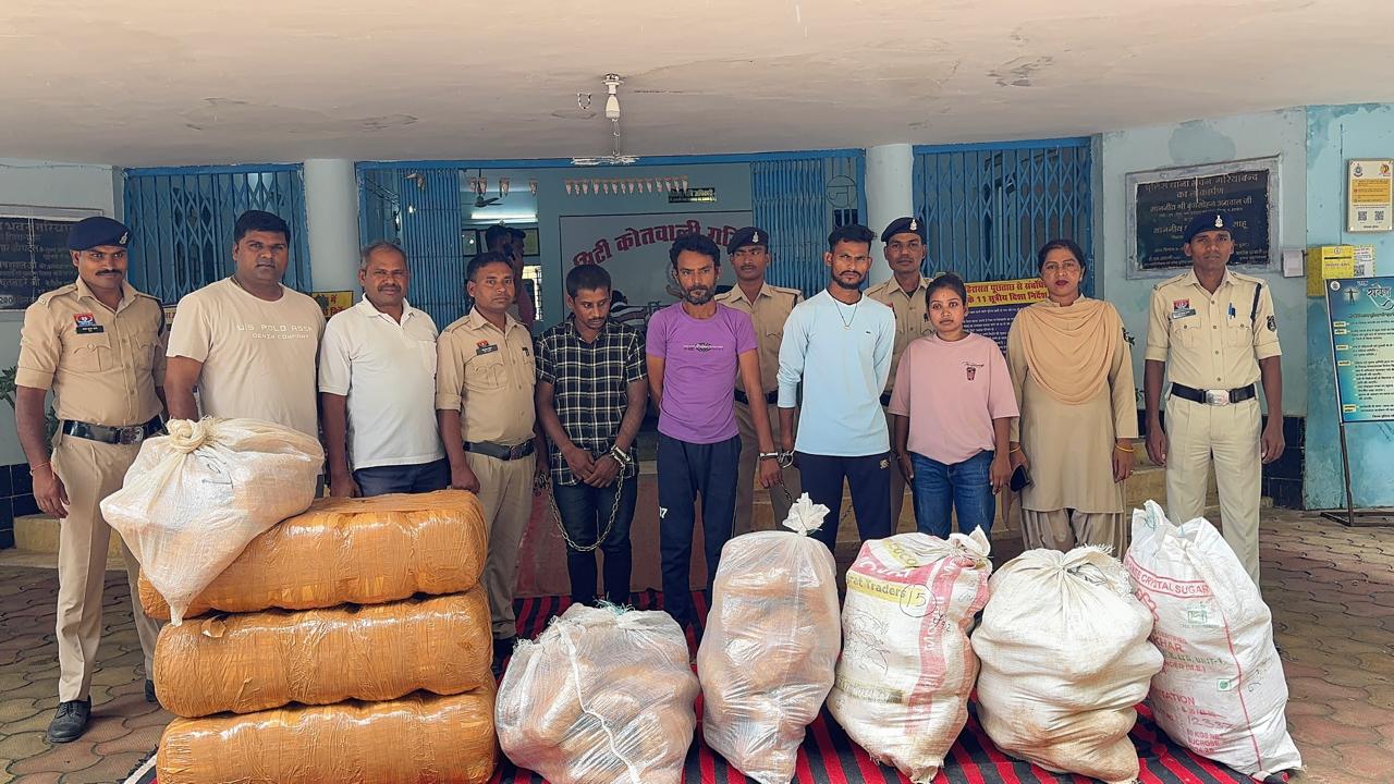 गरियाबंद पुलिस की बड़ी कार्यवाही, 196 किलो ग्राम गांजा के साथ 04 अंर्तराज्यीय तस्कर गिरफ्तार