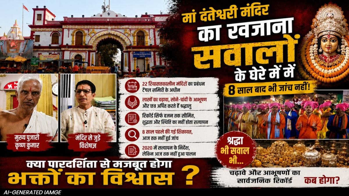 राम मंदिर चढ़ावा विवाद के बीच अब मां दंतेश्वरी मंदिर के खजाने पर सवाल, मुख्य पुजारी ने उठाई पारदर्शिता की मांग