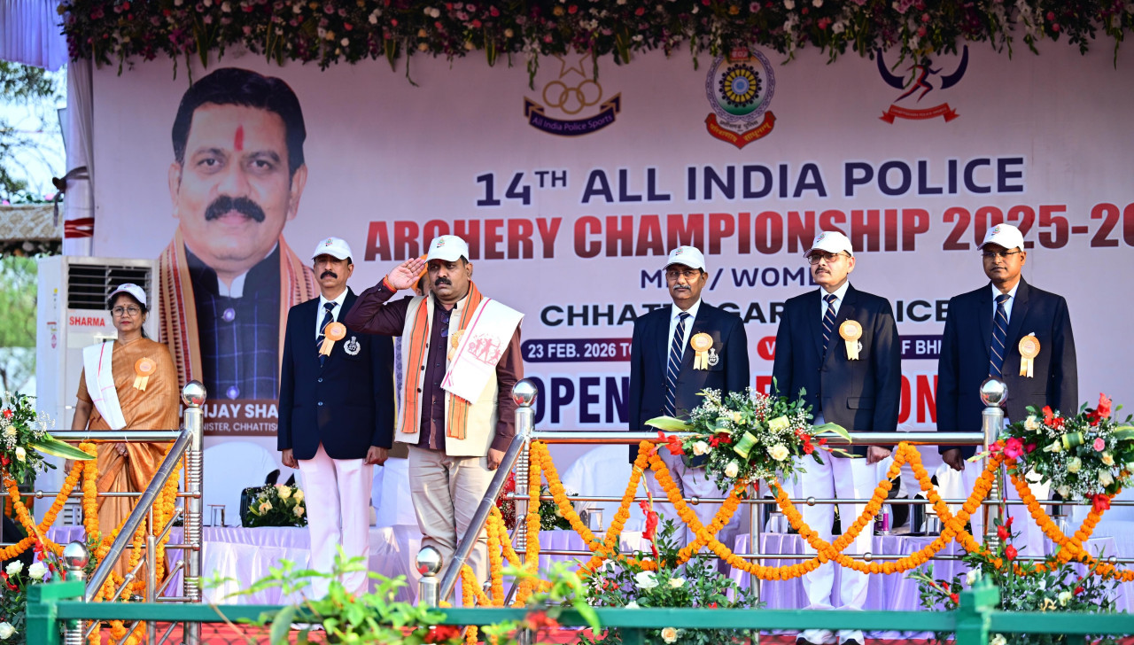 चौदहवीं अखिल भारतीय पुलिस तीरंदाजी प्रतियोगिता का उपमुख्यमंत्री विजय शर्मा ने किया शुभारंभ