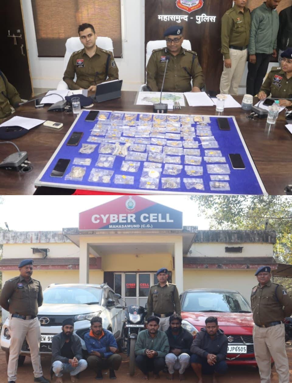 महासमुंद पुलिस ने दो बड़ी चोरी व डकैती की गुत्थी सुलझाई, छुरा के चरौदा डकैती सहित 93.33 लाख की संपत्ति जब्त