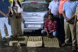 राजधानी रायपुर में नकली होलोग्राम लगी शराब की खेप की बरामद, 1 आरोपी गिरफ्तार