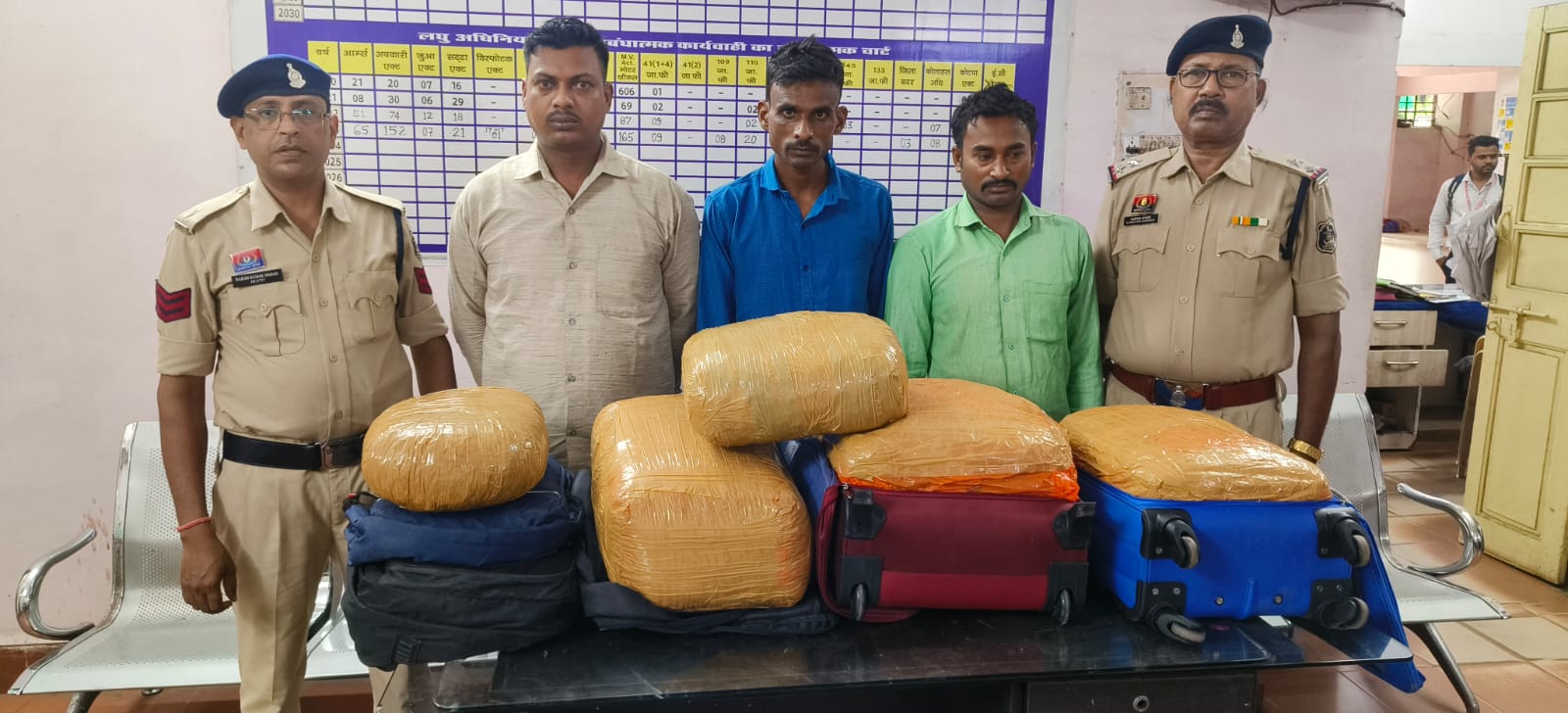 48 किलो 360 ग्राम गांजा के साथ बिहार राज्य के 03 अंतर्राज्यीय गांजा तस्कर गिरफ्तार