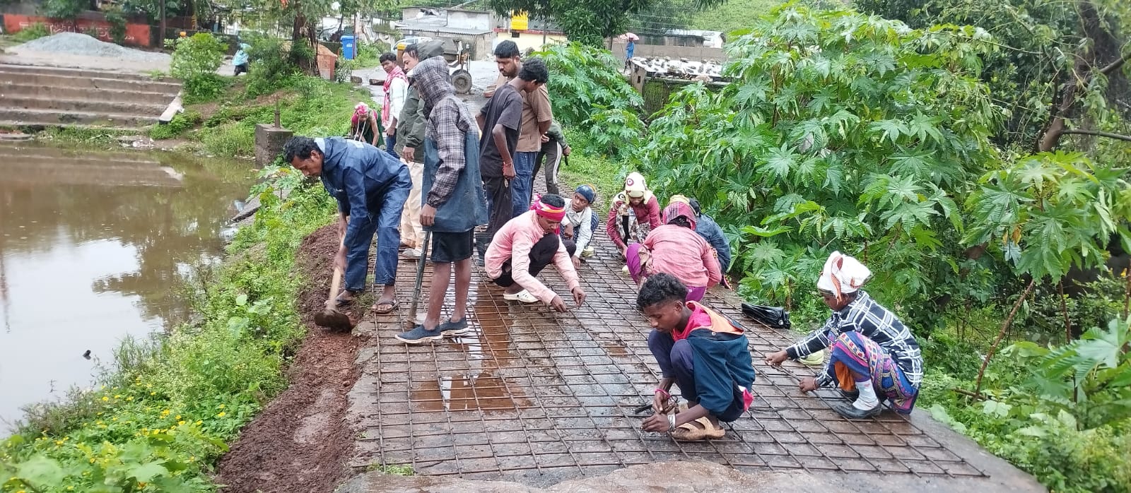 बंगाली कैंप तालाब पारा मार्ग का पुनर्निर्माण शुरू, त्योहारी सीजन में मिलेगी राहत