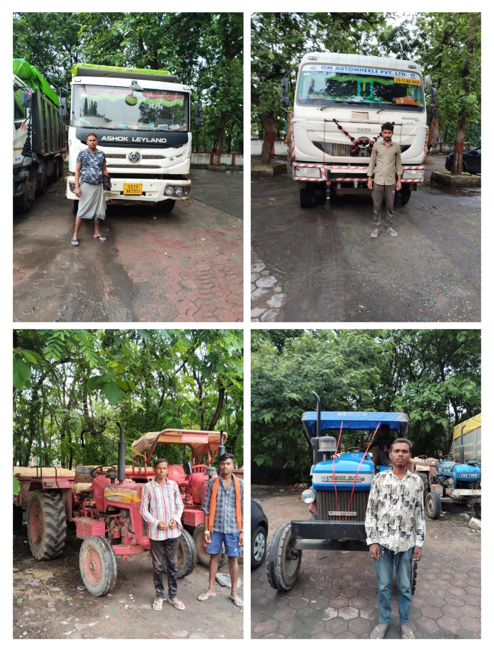 अवैध परिवहन करते 5 वाहन एवं भण्डारण के 2 मामलों पर प्रकरण दर्ज